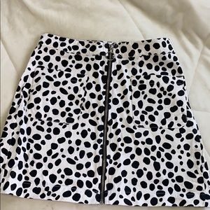 Hugh waisted Dalmatian print skirt